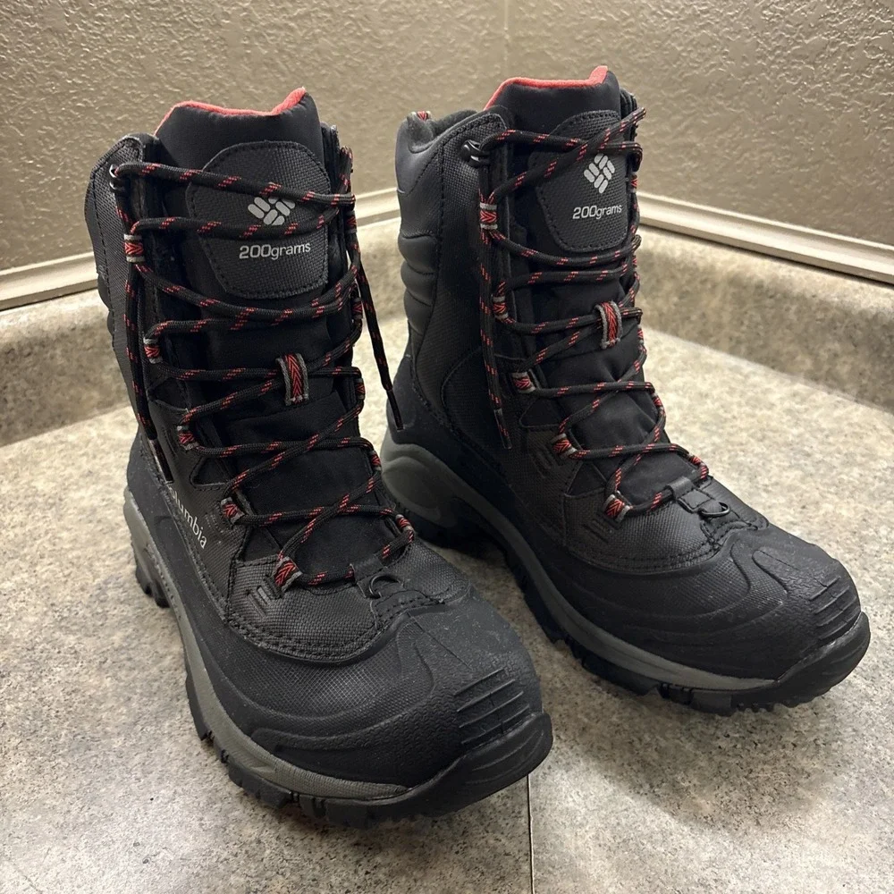Columbia 200 Gram Snow Boots Men's Sz 7 Black TechLite Omni Grip Waterproof